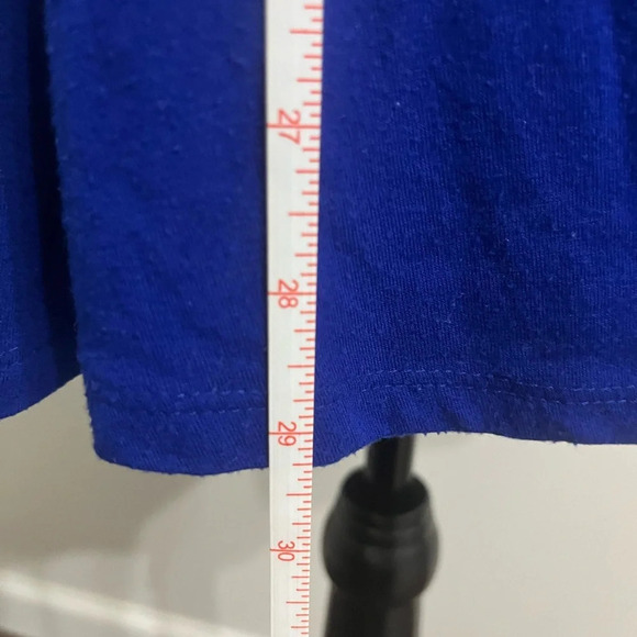 ZENANA PREMIUM Blue Cross Chest Design Short Sleeve Tunic Top XL - Picture 5 of 9